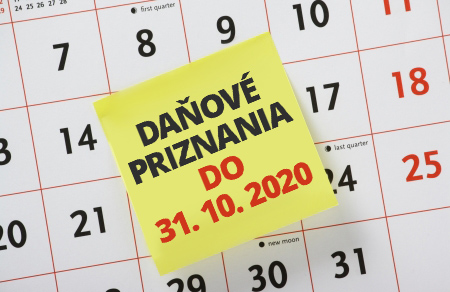 Posledný termín na podanie daňového priznania je 31.10.2020 Image50705
